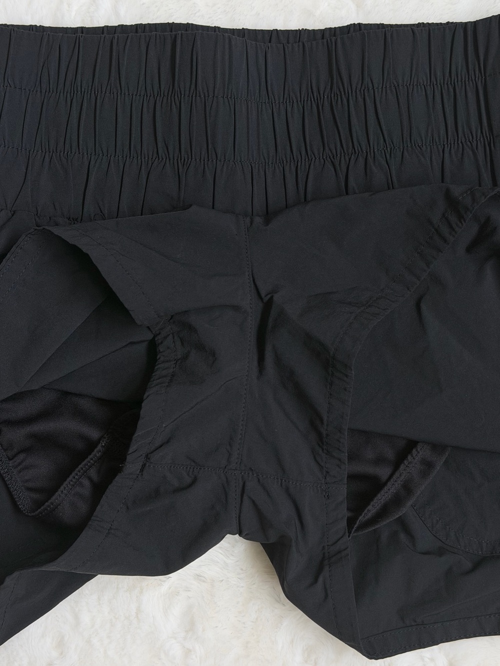 JoyLab Black High-Waist Athletic Shorts with Smocked Waistband - Picture 5 of 10